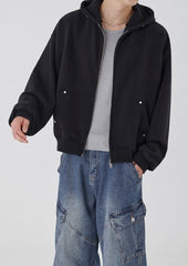 Clean Fit Hooded Zip Up Sweatshirt Jacket
