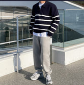Colorblock Knit Pullover Sweater Casual Top