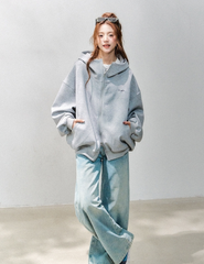 Comfy Air Layer Oversized Sweatshirt Jacket