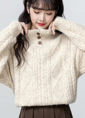 Cozy Cable Knit Turtleneck Sweater Pullover