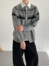Cozy Fair Isle Knit Cardigan Sweater Jacket