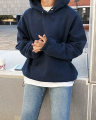 Cozy Fleece Lined Hoodie Casual Oversized Pullover