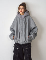 Cozy Hooded Blend Quilted Jacket