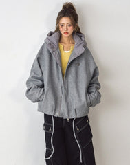 Cozy Hooded Blend Quilted Jacket