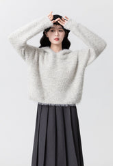 Cozy Knit Fleece Hoodie Sweater