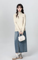 Cozy Knit Halfzip Sweater