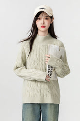 Cozy Knit Braided Sweater