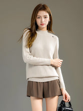 Cozy Knit High Neck Casual Sweater