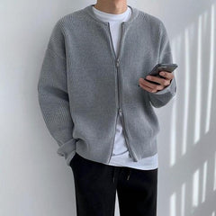 Cozy Knit Zipper Cardigan Sweater
