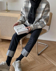 Cozy Plaid Fleece Sweatshirt