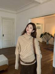 Cozy Turtleneck Knit Sweater Casual Chic Style