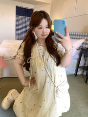 Custom Short Sleeve Loose Summer Dress