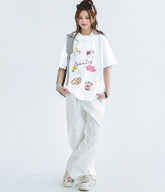 Cute Animal Print Quick Dry Loose Fit Tee
