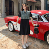 Denim Patchwork Casual Layered Style Dress