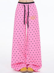 Dopamine Star Print Wide Leg Pants