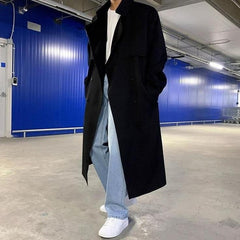 Doublebreasted Long Trench Coat