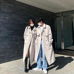 Doublebreasted Long Trench Coat
