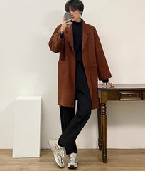 Doublefaced Coat With Nobuckle Design