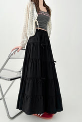 Elegant Bow A Line Cake Skirt Summer