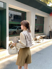 Elegant Chinese Style Floral Vest And Skirt Set