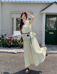 Elegant French Style Sleeveless Skirt Set