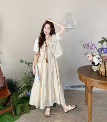 Elegant Lace Camisole Dress Set