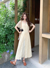 Elegant Lace Cardigan And Dress Set