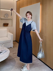 Elegant Layered Design Sleeveless A Line Dress