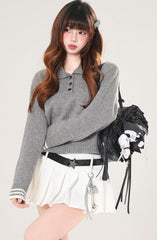 Elegant Relaxed Polo Neck Sweater