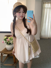 Elegant Slim Fit Strap Dress Summer Short Dress