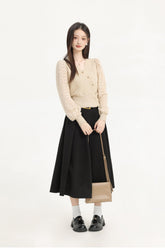 Elegant Vneck Knit Sweater For Fallwinter