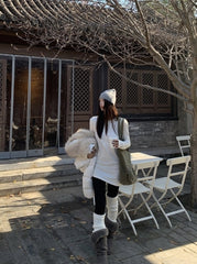 Elegant White Long Sleeve Slim Fit Base Layer Shirt