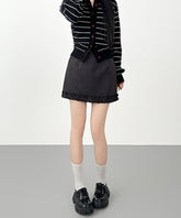 Elegant Blend Patchwork A Line Skirt