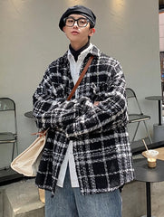 Black Fancy Checkered Jacket