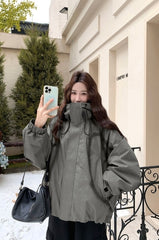 Hooded Puffer Jacket Winter Warm Parka