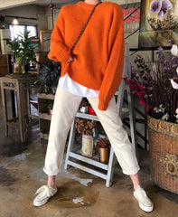 Orange Knitted Sweater