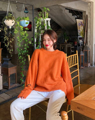 Orange Knitted Sweater
