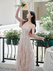 White Floral Ruffle Corset Maxi Dress
