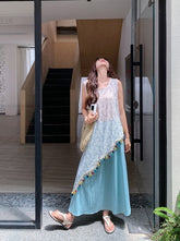 French Tassel Hollow Out Cover Up Skirt Set