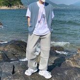 Gray Casual Jogger Pants With Pockets