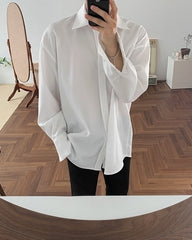Gray Casual Loose Fit Trendy Shirt