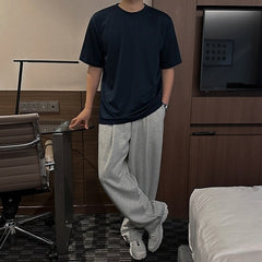 Gray Casual Relaxed Fit Pants
