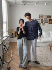 Gray Loose Casual Sweatpants