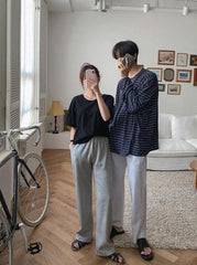 Gray Loose Casual Sweatpants