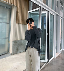 Gray Loose Fit Denim Pants