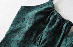 Green Bandana Pattern Sling Dress