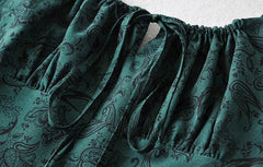 Green Bandana Pattern Sling Dress