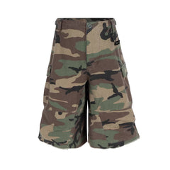 Green Camouflage Cargo Shorts
