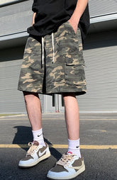 Green Camouflage Cargo Shorts