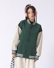 Green Oversized Varsity Jacket